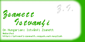 zsanett istvanfi business card