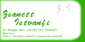 zsanett istvanfi business card